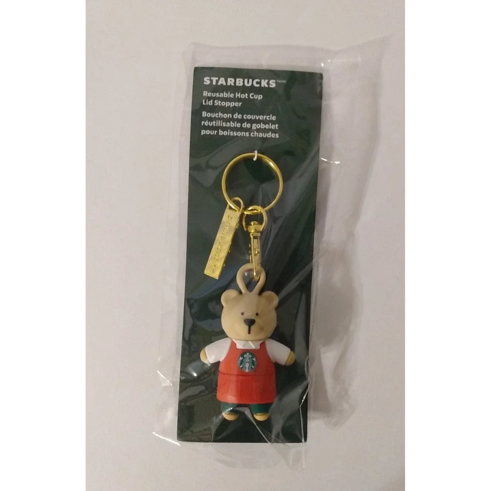 Starbucks Holiday Collection 2025 Bearista Lid Stopper Bear Keychain NWT Red